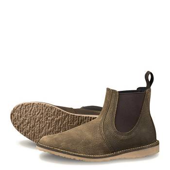 Red Wing Heritage Weekender - Olivovo Zelene Chelsea Cizmy Panske, RW034SK